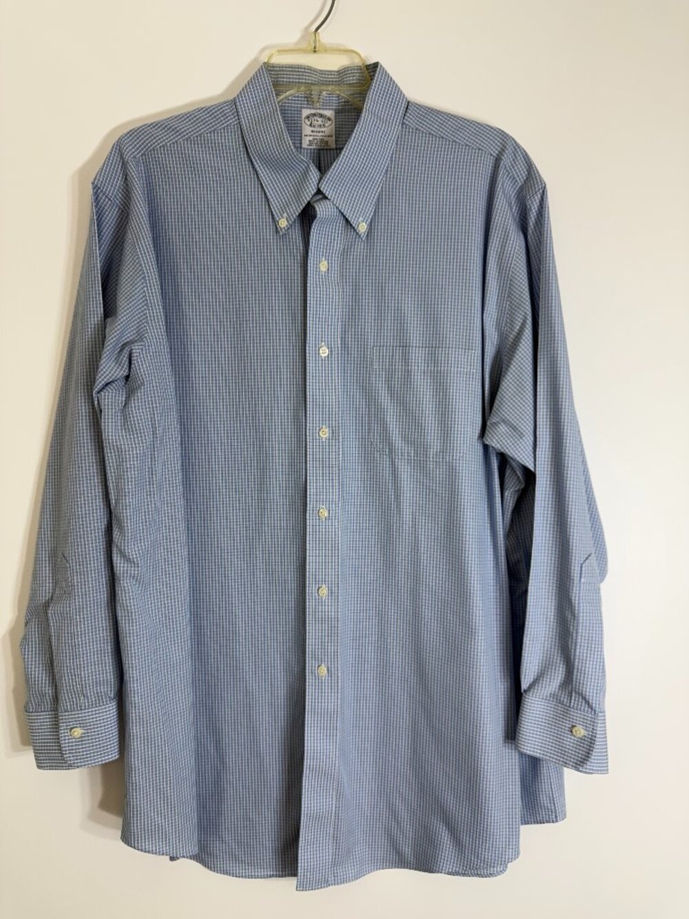 Brooks Brothers Regent Button-down Dress Shirt Mens 17.5-33 Non-iron Long Sleeve